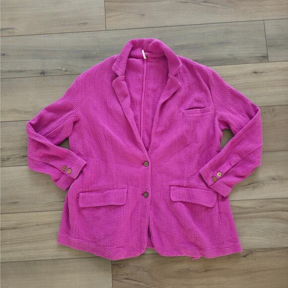 Free People Pink Blazer-Cardigan - Picture 5 of 14